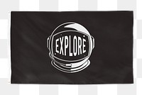 Explore astronaut png flag sticker, transparent background