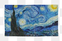 The starry night png flag, transparent background, remixed by rawpixel.