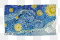 The starry night png flag, transparent background, remixed by rawpixel.