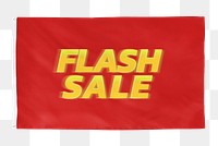 Flash sale png flag sticker, transparent background