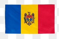 Moldova png flag, national symbol, transparent background