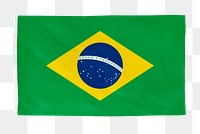 Brazil png flag, national symbol, transparent background