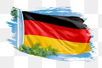 Germany flag png sticker, brush stroke design, transparent background