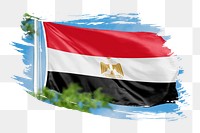 Egypt flag png sticker, brush stroke design, transparent background