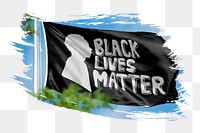 Black lives matter png word sticker typography, transparent background
