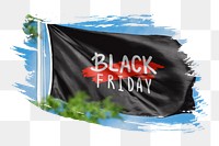 Black Friday png word sticker typography, transparent background