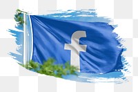 Facebook icon for social media on flag png. 26 MAY 2022 - BANGKOK, THAILAND