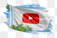 Youtube icon for social media on flag png. 26 MAY 2022 - BANGKOK, THAILAND