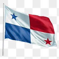 Panama png flag waving sticker, national symbol, transparent background