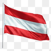 Austria png flag waving sticker, national symbol, transparent background