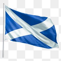 Scotland png flag waving sticker, national symbol, transparent background