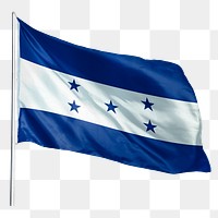 Honduras png flag waving sticker, national symbol, transparent background