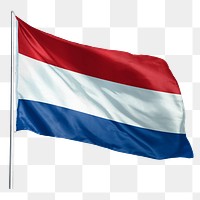 Netherlands png flag waving sticker, national symbol, transparent background