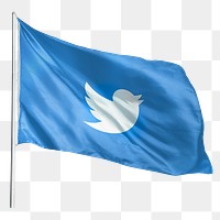 Twitter icon png flag sticker, social media. 25 MAY 2022 - BANGKOK, THAILAND