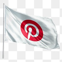 Pinterest icon png flag sticker, social media. 25 MAY 2022 - BANGKOK, THAILAND