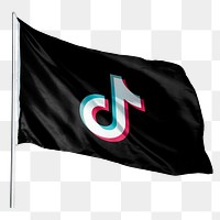 Tik Tok png icon flag sticker, social media. 25 MAY 2022 - BANGKOK, THAILAND