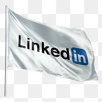 Linkedin icon png flag sticker, social media. 25 MAY 2022 - BANGKOK, THAILAND