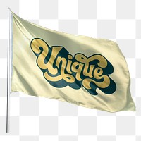 Unique png flag sticker, transparent background