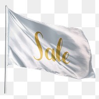 sale png flag sticker, transparent background