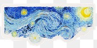 PNG Van Gogh Starry Night in transparent background, remix by rawpixel