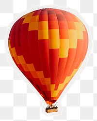 PNG hot air balloon sticker, collage element in transparent background