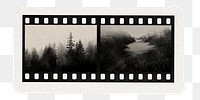Film strip png, landscape digital sticker, collage element in transparent background