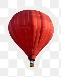 PNG hot air balloon sticker, collage element in transparent background