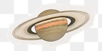 Saturn png digital sticker, collage element in transparent background