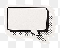 Speech bubble png digital sticker, collage element in transparent background