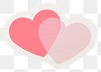 Hearts, love png digital sticker, collage element in transparent background