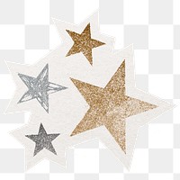 Festive stars png digital sticker, collage element in transparent background