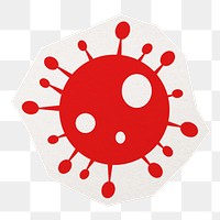 Virus icon  png digital sticker collage element, transparent background