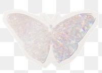 Crystal butterfly png sticker, beautiful collage element in transparent background