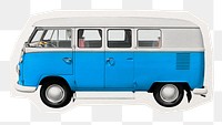 PNG camper van sticker, transparent background