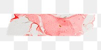 PNG pink marble washi tape, journal sticker element, transparent background