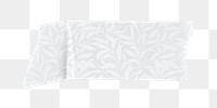 PNG vintage white pattern washi tape, journal sticker element, transparent background