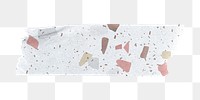 PNG terrazzo washi tape, journal sticker element, transparent background