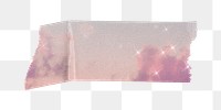 PNG pink sky washi tape, journal sticker element, transparent background