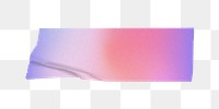 PNG purple gradient washi tape, journal sticker element, transparent background
