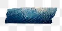 PNG ocean washi tape, journal sticker element, transparent background