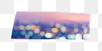 PNG bokeh washi tape, journal sticker element, transparent background