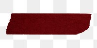 PNG red washi tape, journal sticker element, transparent background
