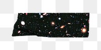 PNG galaxy washi tape, journal sticker element, transparent background