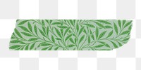 PNG William Morris pattern washi tape, journal sticker element, transparent background