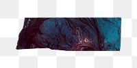 PNG blue marble washi tape, journal sticker element, transparent background