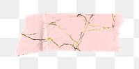 PNG pink marble washi tape, journal sticker element, transparent background