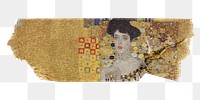 PNG Gustav Klimt washi tape, stationery collage element, transparent background