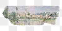 PNG Claude Monet's painting washi tape, journal sticker element, transparent background