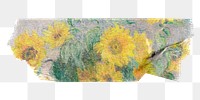 PNG Claude Monet's painting washi tape, journal sticker element, transparent background