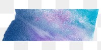 PNG purple glitter washi tape, stationery collage element, transparent background